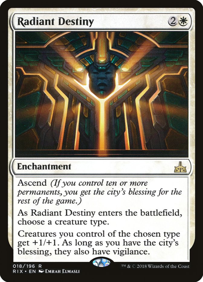 Radiant Destiny [Rivals of Ixalan] MTG Single Magic: The Gathering | Red Claw Gaming
