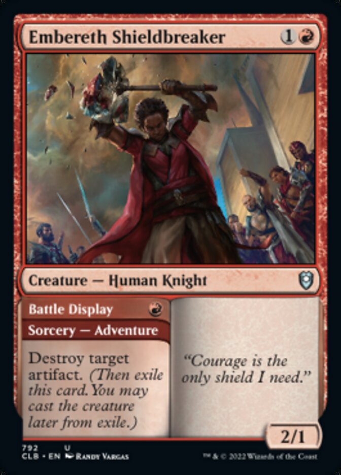 Embereth Shieldbreaker // Battle Display [Commander Legends: Battle for Baldur's Gate] MTG Single Magic: The Gathering | Red Claw Gaming