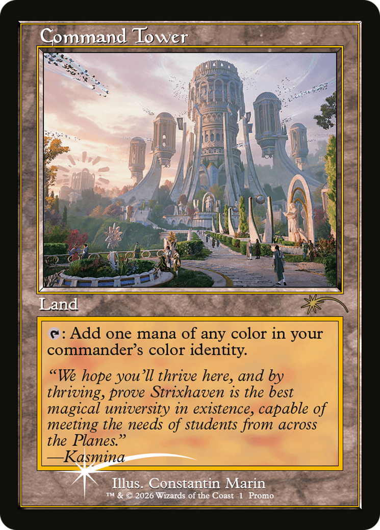 Command Tower (Strixhaven: Omens of Chaos) [Media Promos] MTG Single Magic: The Gathering | Red Claw Gaming