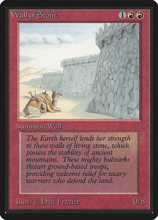 Wall of Stone [Beta Edition] MTG Single Magic: The Gathering | Red Claw Gaming