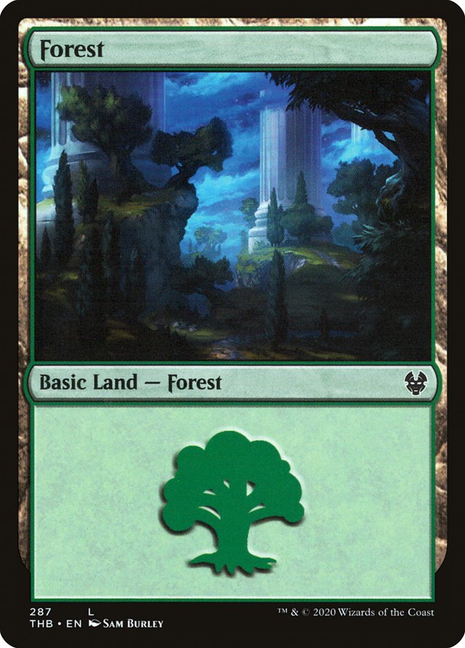 Forest (287) [Theros Beyond Death] MTG Single Magic: The Gathering | Red Claw Gaming
