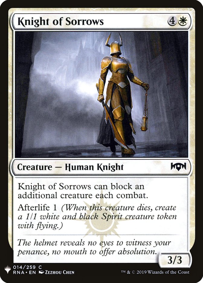 Knight of Sorrows [Mystery Booster] MTG Single Magic: The Gathering | Red Claw Gaming