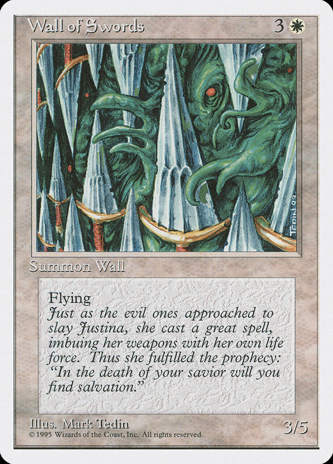 Wall of Swords [Fourth Edition] MTG Single Magic: The Gathering | Red Claw Gaming