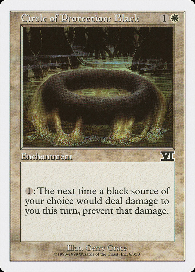 Circle of Protection: Black [Classic Sixth Edition] MTG Single Magic: The Gathering | Red Claw Gaming