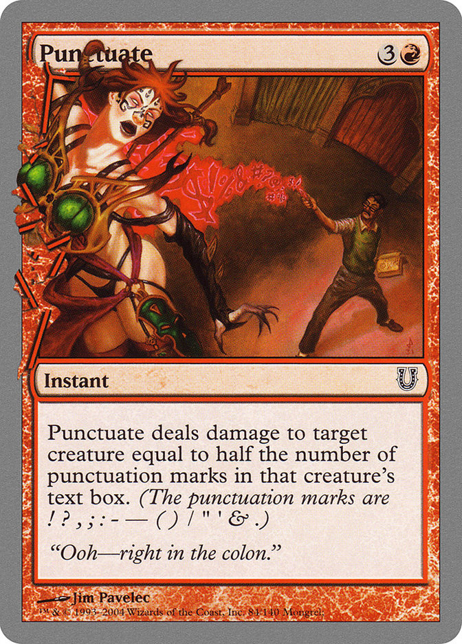 Punctuate [Unhinged] MTG Single Magic: The Gathering | Red Claw Gaming