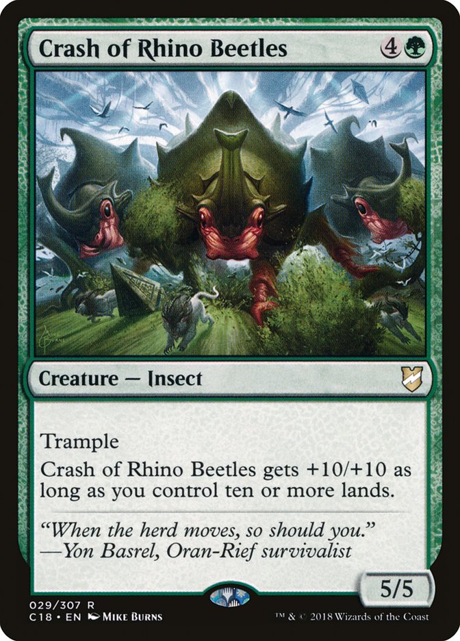 Crash of Rhino Beetles [Commander 2018] MTG Single Magic: The Gathering | Red Claw Gaming