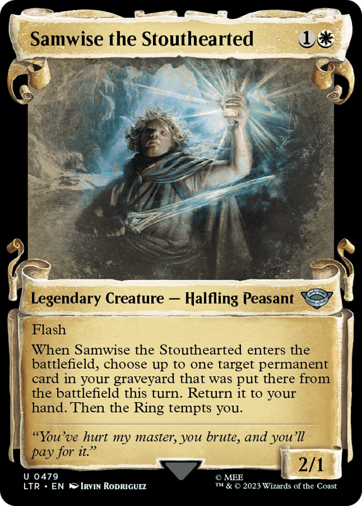 Samwise the Stouthearted [The Lord of the Rings: Tales of Middle-Earth Showcase Scrolls] MTG Single Magic: The Gathering | Red Claw Gaming