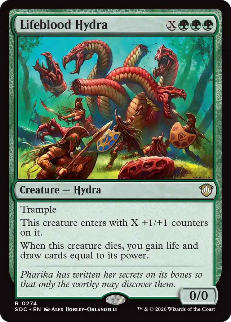 Lifeblood Hydra [Secrets of Strixhaven Commander] MTG Single Magic: The Gathering | Red Claw Gaming