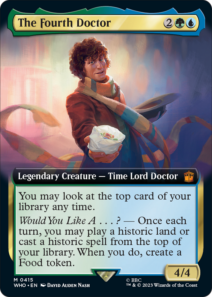 The Fourth Doctor (Extended Art) [Doctor Who] MTG Single Magic: The Gathering    | Red Claw Gaming