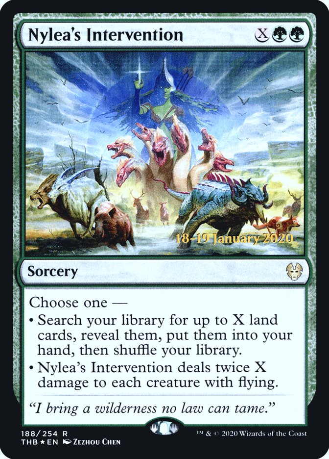 Nylea's Intervention [Theros Beyond Death Prerelease Promos] MTG Single Magic: The Gathering | Red Claw Gaming