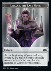 Liliana, the Last Hope Emblem // Spirit (002) Double-Sided Token [Double Masters 2022 Tokens] MTG Single Magic: The Gathering | Red Claw Gaming