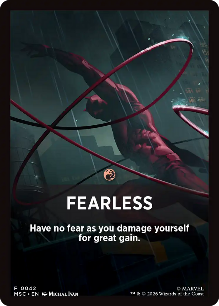 Fearless Theme Card [Marvel Super Heroes Commander] | Red Claw Gaming