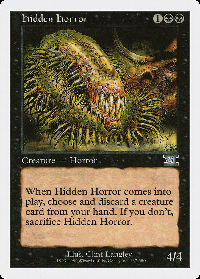Hidden Horror [Classic Sixth Edition] MTG Single Magic: The Gathering | Red Claw Gaming