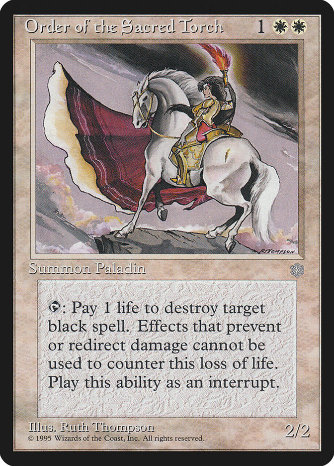 Order of the Sacred Torch [Ice Age] MTG Single Magic: The Gathering | Red Claw Gaming