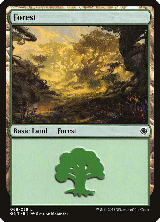 Forest (68) [Game Night 2018] MTG Single Magic: The Gathering | Red Claw Gaming