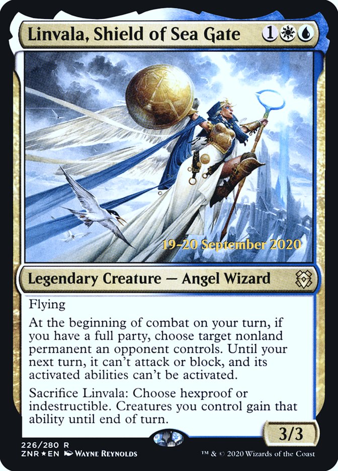 Linvala, Shield of Sea Gate [Zendikar Rising Prerelease Promos] MTG Single Magic: The Gathering | Red Claw Gaming