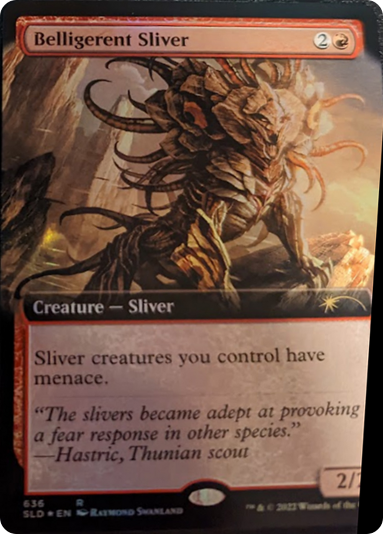 Belligerent Sliver (Extended Art) [Secret Lair Drop Series] MTG Single Magic: The Gathering | Red Claw Gaming