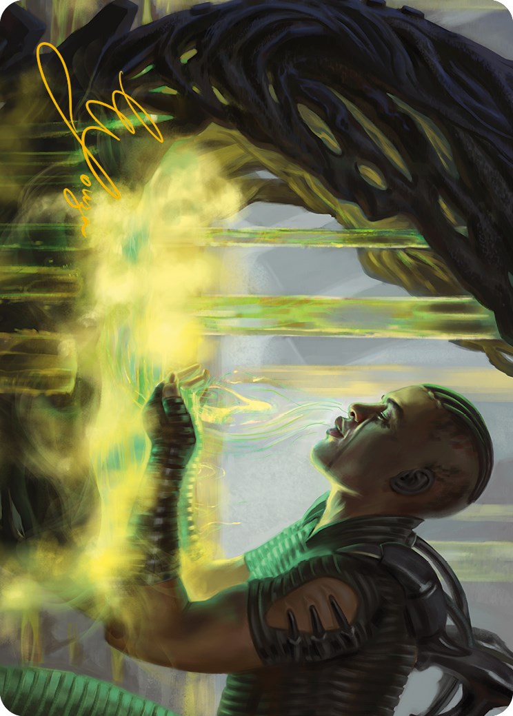 Necrogen Communion Art Card (Gold-Stamped Signature) [Phyrexia: All Will Be One Art Series] MTG Single Magic: The Gathering | Red Claw Gaming
