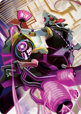 Nashi, Moon Sage's Scion Art Card [Kamigawa: Neon Dynasty Art Series] MTG Single Magic: The Gathering | Red Claw Gaming