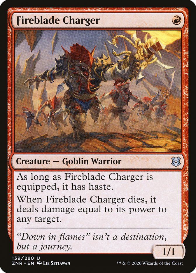 Fireblade Charger [Zendikar Rising] MTG Single Magic: The Gathering | Red Claw Gaming