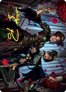 Falkenrath Celebrants 2 Art Card (Gold-Stamped Signature) [Innistrad: Crimson Vow Art Series] MTG Single Magic: The Gathering | Red Claw Gaming