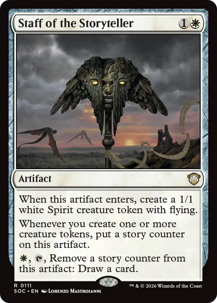Staff of the Storyteller [Secrets of Strixhaven Commander] MTG Single Magic: The Gathering | Red Claw Gaming