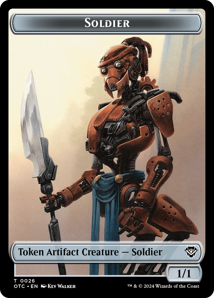Drake // Soldier (0026) Double-Sided Token [Outlaws of Thunder Junction Commander Tokens] MTG Single Magic: The Gathering | Red Claw Gaming