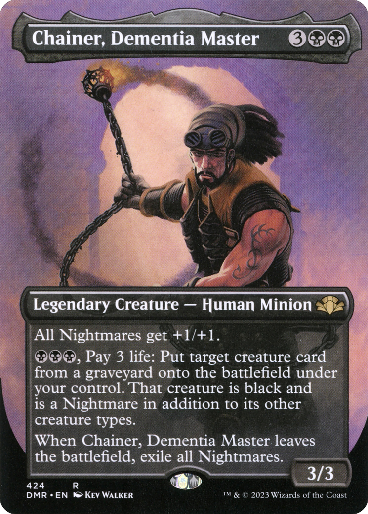 Chainer, Dementia Master (Borderless Alternate Art) [Dominaria Remastered] MTG Single Magic: The Gathering | Red Claw Gaming