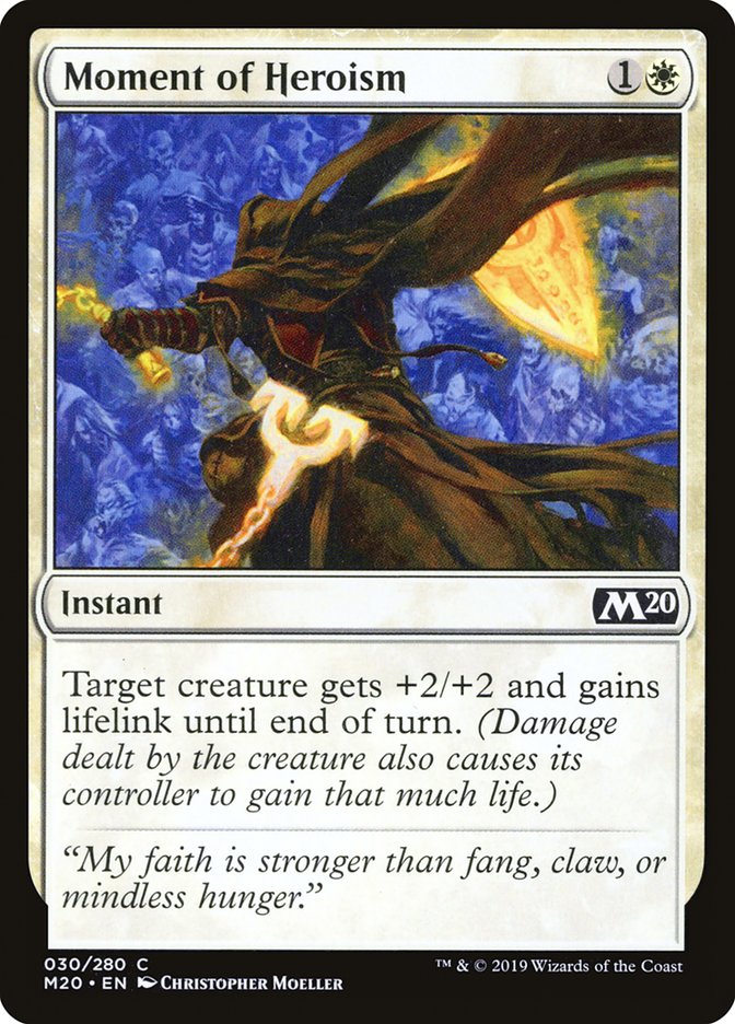 Moment of Heroism [Core Set 2020] MTG Single Magic: The Gathering | Red Claw Gaming