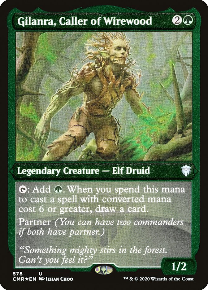 Gilanra, Caller of Wirewood (Etched) [Commander Legends] MTG Single Magic: The Gathering | Red Claw Gaming