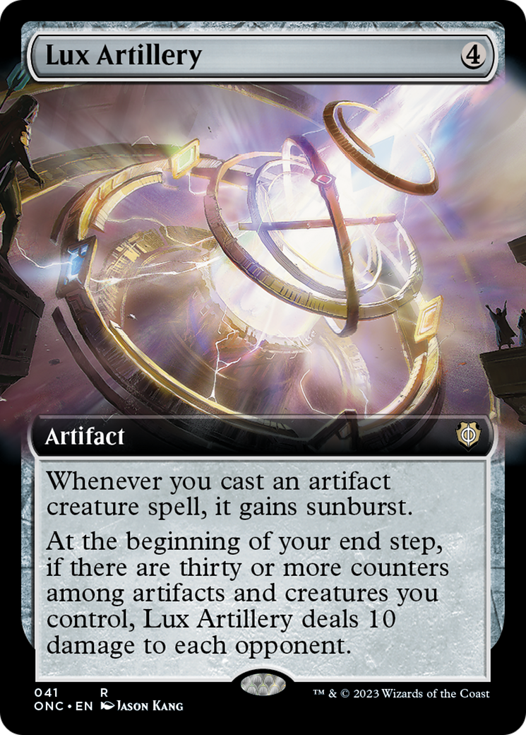 Lux Artillery (Extended Art) [Phyrexia: All Will Be One Commander] MTG Single Magic: The Gathering    | Red Claw Gaming