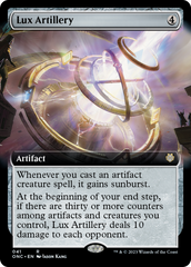 Lux Artillery (Extended Art) [Phyrexia: All Will Be One Commander] MTG Single Magic: The Gathering    | Red Claw Gaming