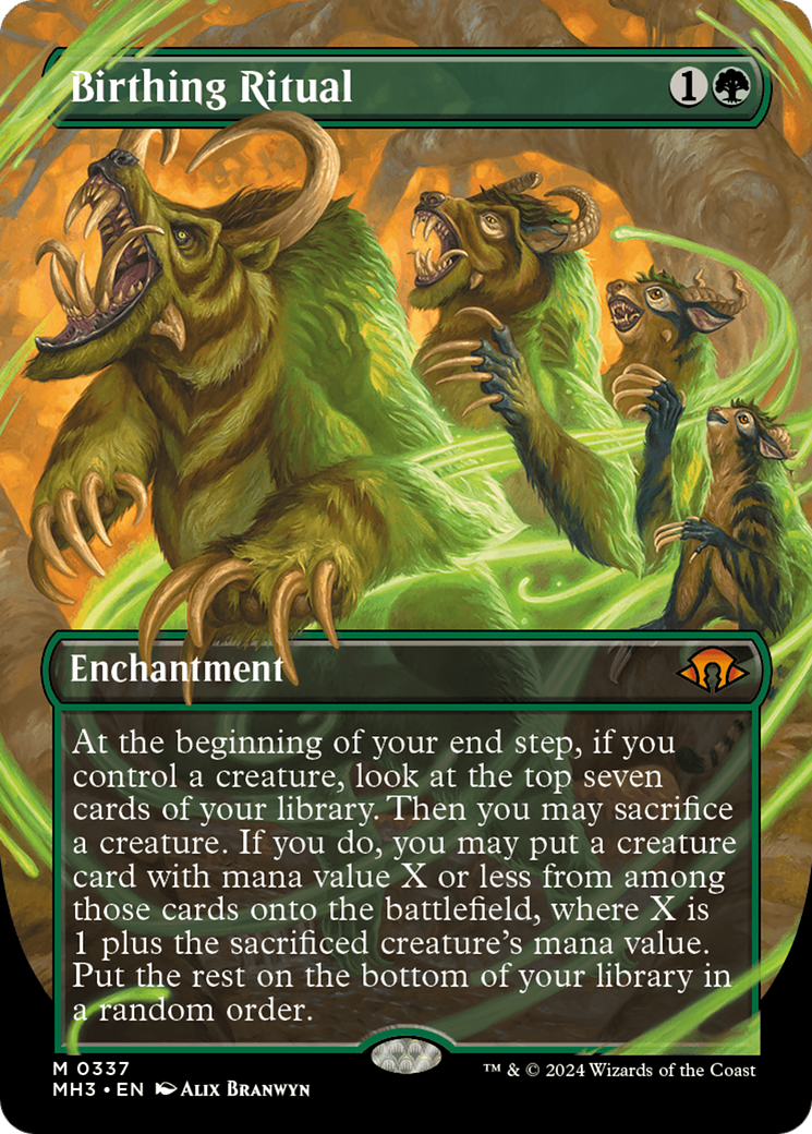 Birthing Ritual (Borderless) [Modern Horizons 3] MTG Single Magic: The Gathering | Red Claw Gaming