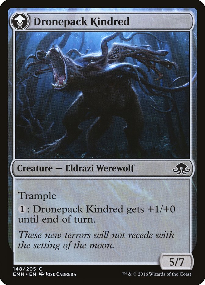 Vildin-Pack Outcast // Dronepack Kindred [Eldritch Moon] MTG Single Magic: The Gathering | Red Claw Gaming