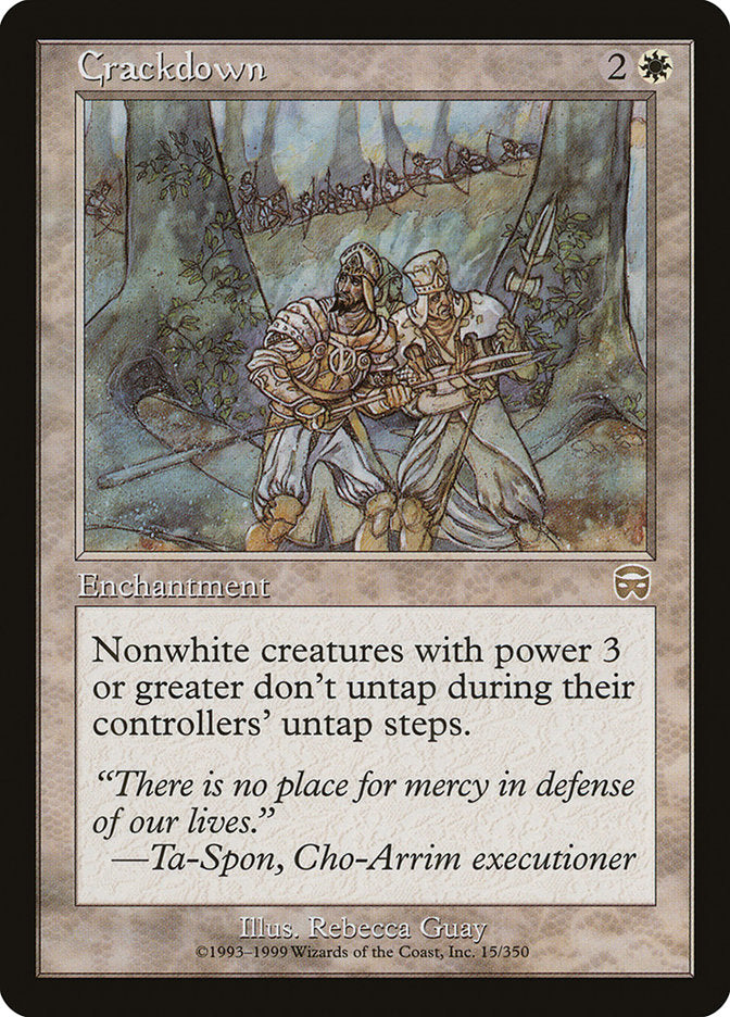 Crackdown [Mercadian Masques] MTG Single Magic: The Gathering | Red Claw Gaming