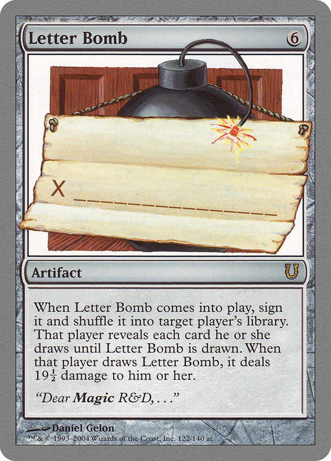 Letter Bomb [Unhinged] MTG Single Magic: The Gathering | Red Claw Gaming