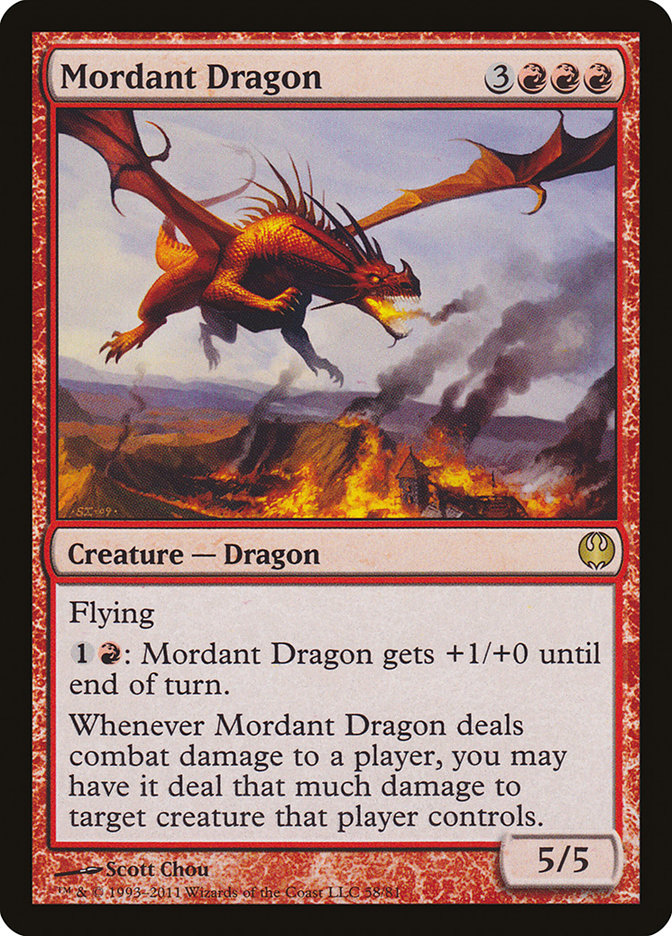 Mordant Dragon [Duel Decks: Knights vs. Dragons] MTG Single Magic: The Gathering | Red Claw Gaming