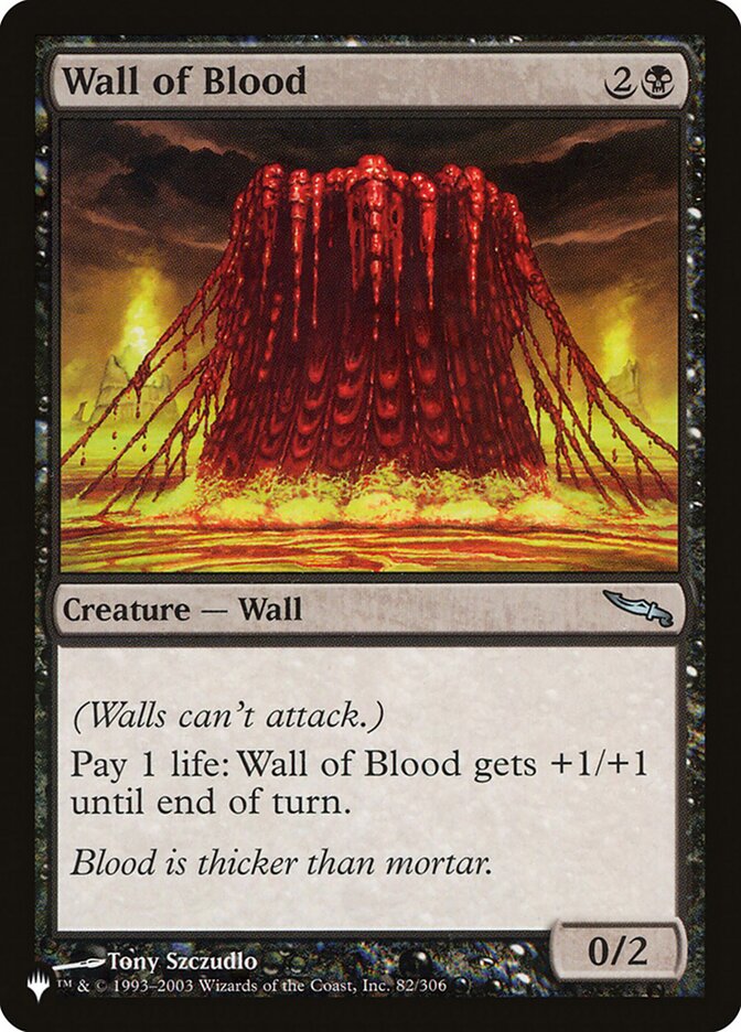 Wall of Blood [The List] MTG Single Magic: The Gathering    | Red Claw Gaming