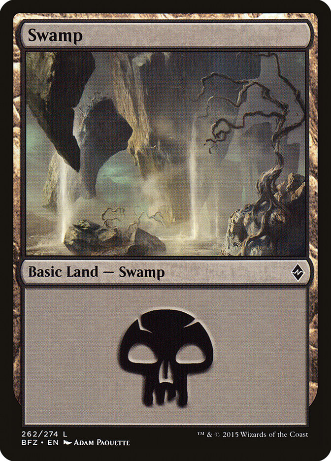 Swamp (262) [Battle for Zendikar] MTG Single Magic: The Gathering | Red Claw Gaming
