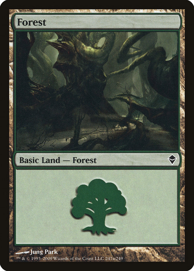 Forest (247a) [Zendikar] MTG Single Magic: The Gathering | Red Claw Gaming