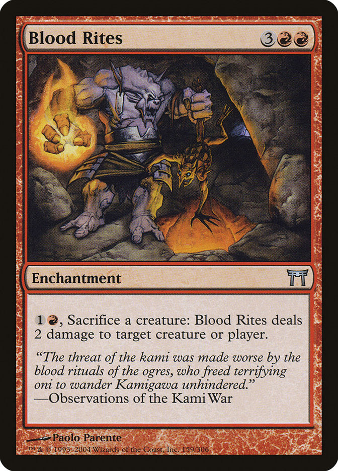 Blood Rites [Champions of Kamigawa] MTG Single Magic: The Gathering | Red Claw Gaming