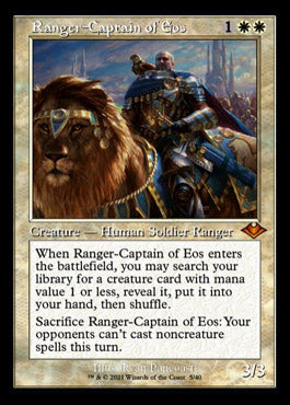 Ranger-Captain of Eos (Retro Foil Etched) [Modern Horizons] MTG Single Magic: The Gathering | Red Claw Gaming