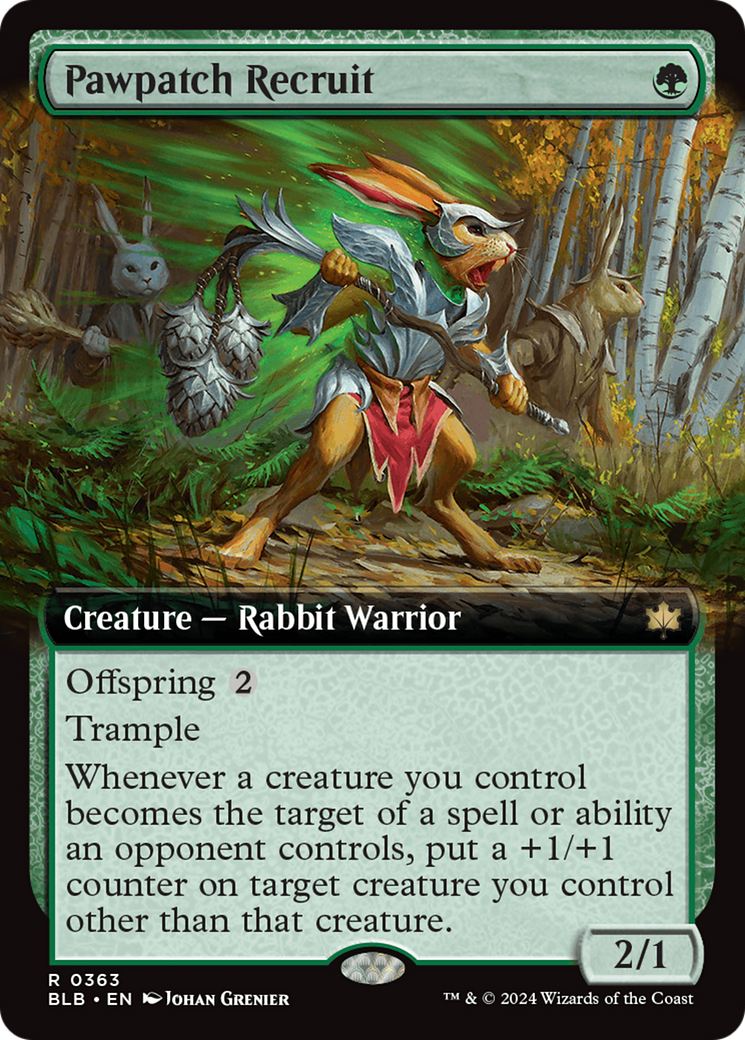 Pawpatch Recruit (Extended Art) [Bloomburrow] MTG Single Magic: The Gathering | Red Claw Gaming