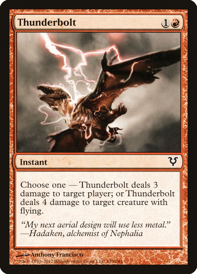 Thunderbolt [Avacyn Restored] MTG Single Magic: The Gathering | Red Claw Gaming