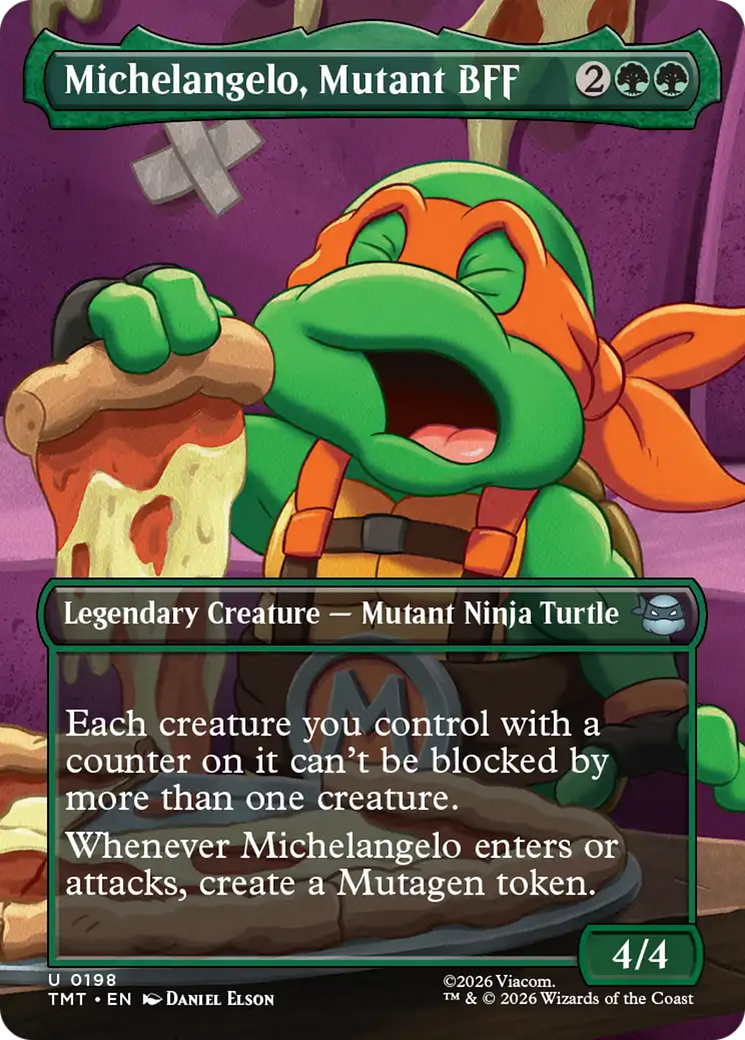 Michelangelo, Mutant BFF (Borderless) [Teenage Mutant Ninja Turtles] MTG Single Magic: The Gathering | Red Claw Gaming