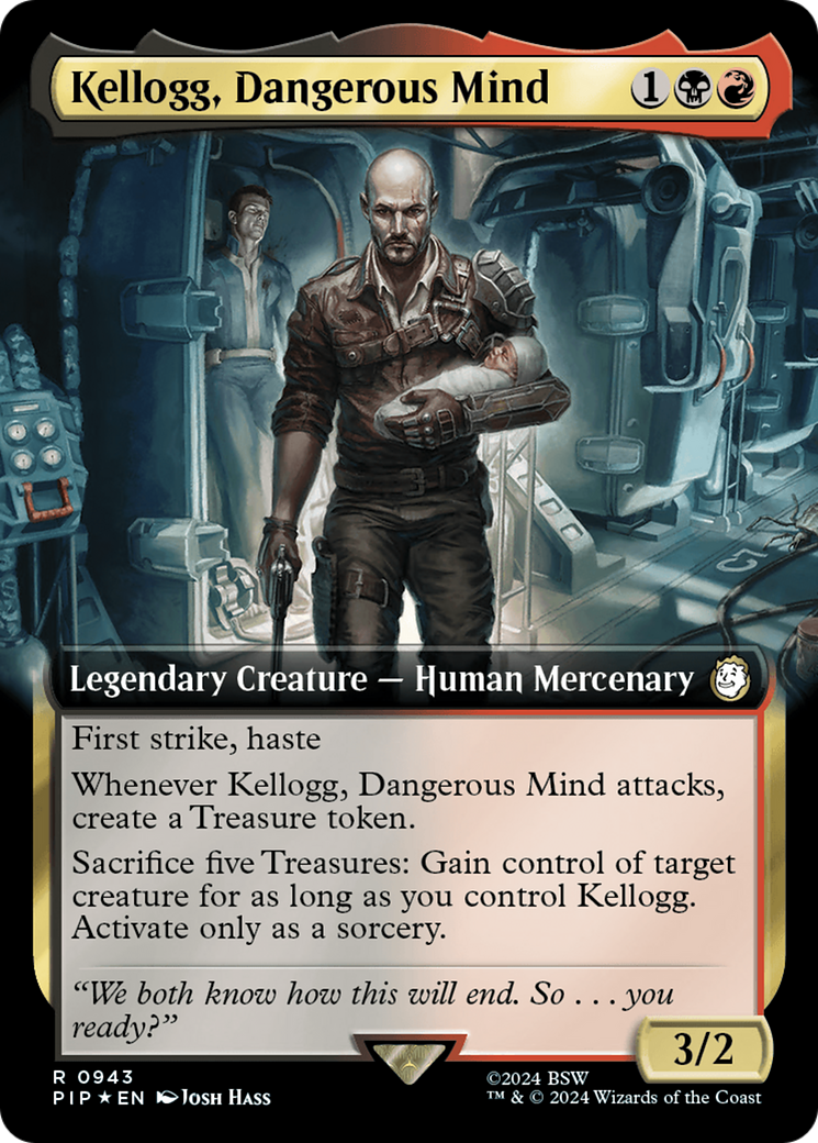 Kellogg, Dangerous Mind (Extended Art) (Surge Foil) [Fallout] MTG Single Magic: The Gathering | Red Claw Gaming