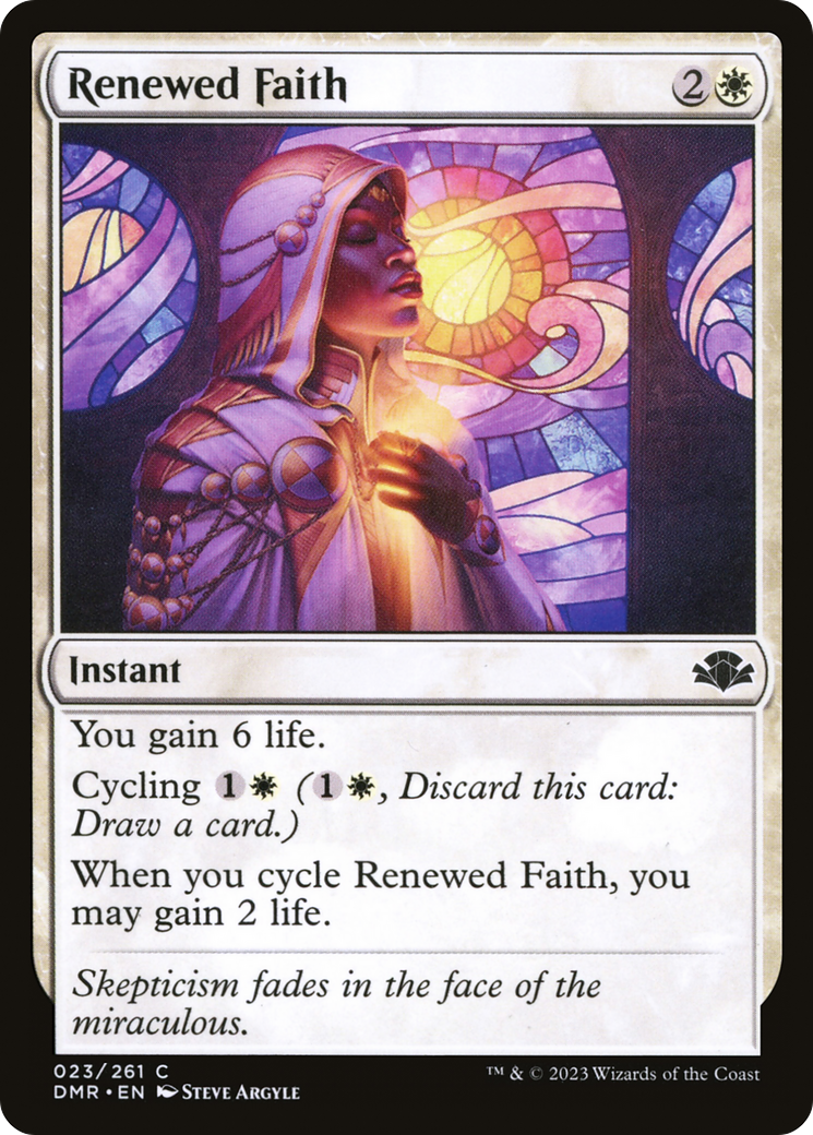 Renewed Faith [Dominaria Remastered] MTG Single Magic: The Gathering | Red Claw Gaming