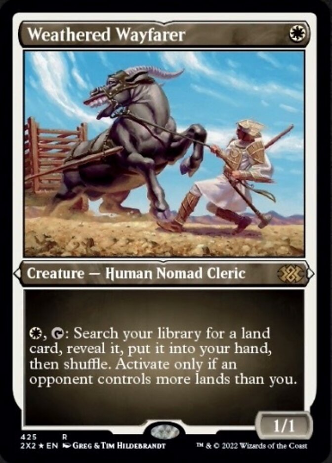 Weathered Wayfarer (Foil Etched) [Double Masters 2022] MTG Single Magic: The Gathering    | Red Claw Gaming