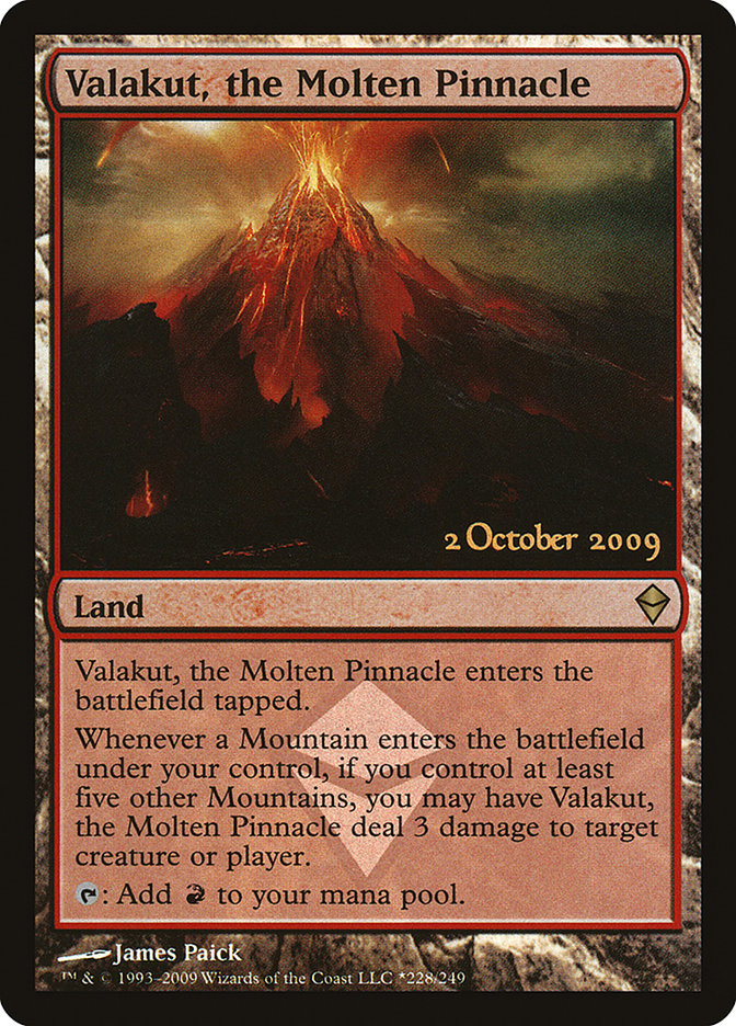 Valakut, the Molten Pinnacle [Zendikar Prerelease Promos] MTG Single Magic: The Gathering | Red Claw Gaming