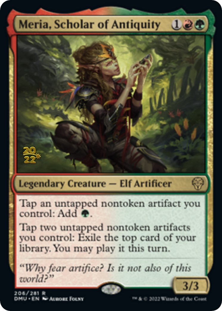 Meria, Scholar of Antiquity [Dominaria United Prerelease Promos] MTG Single Magic: The Gathering | Red Claw Gaming